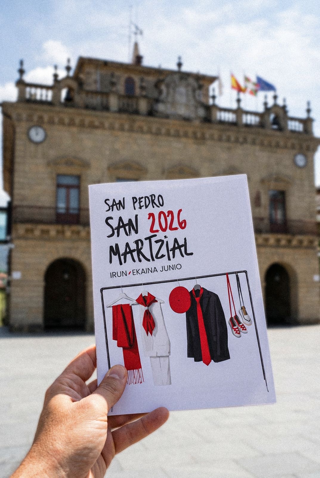 Cartel ganador San Pedro y San Marcial 2026, Irún — 'Eguna iritsi da'