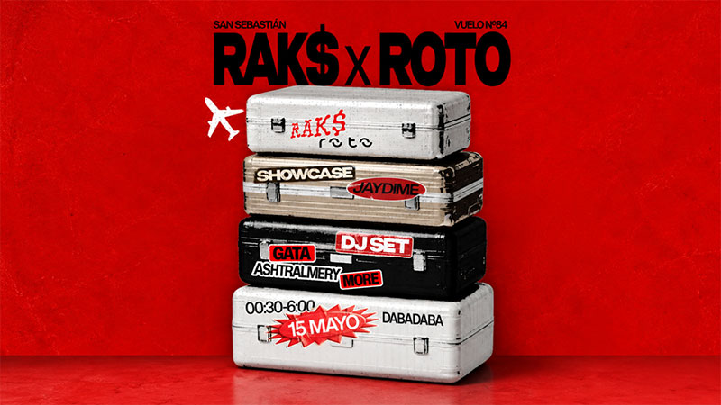Identidad visual y cartelería de RAKS Club, Donostia