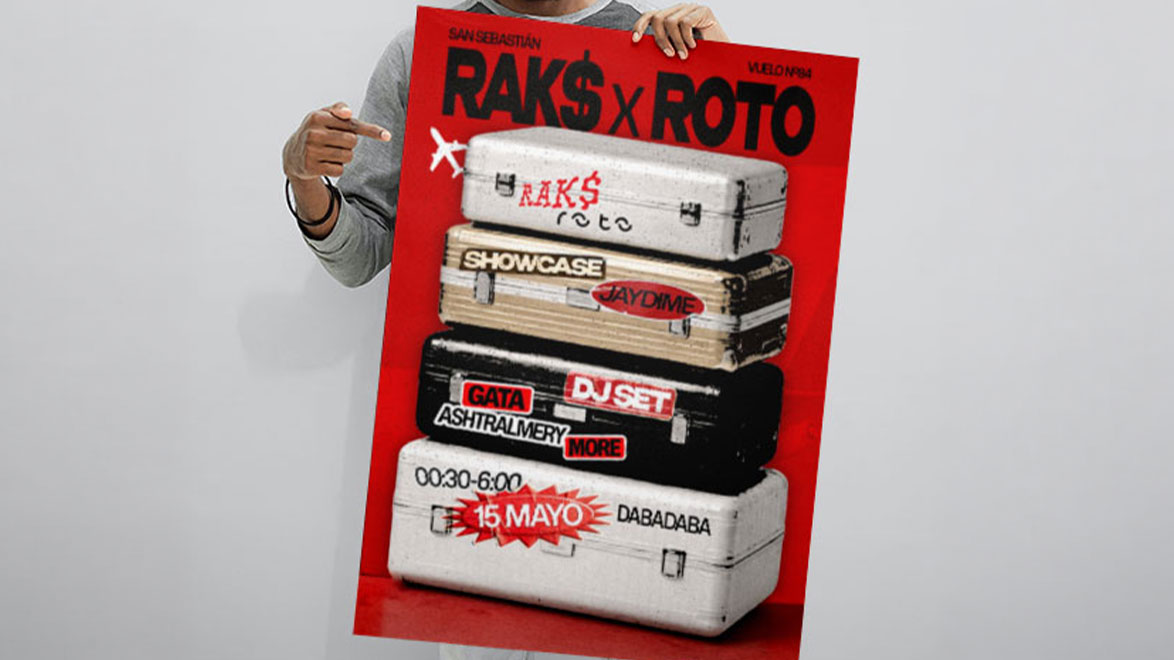 Identidad visual RAKS Club — branding para club de música electrónica en Donostia