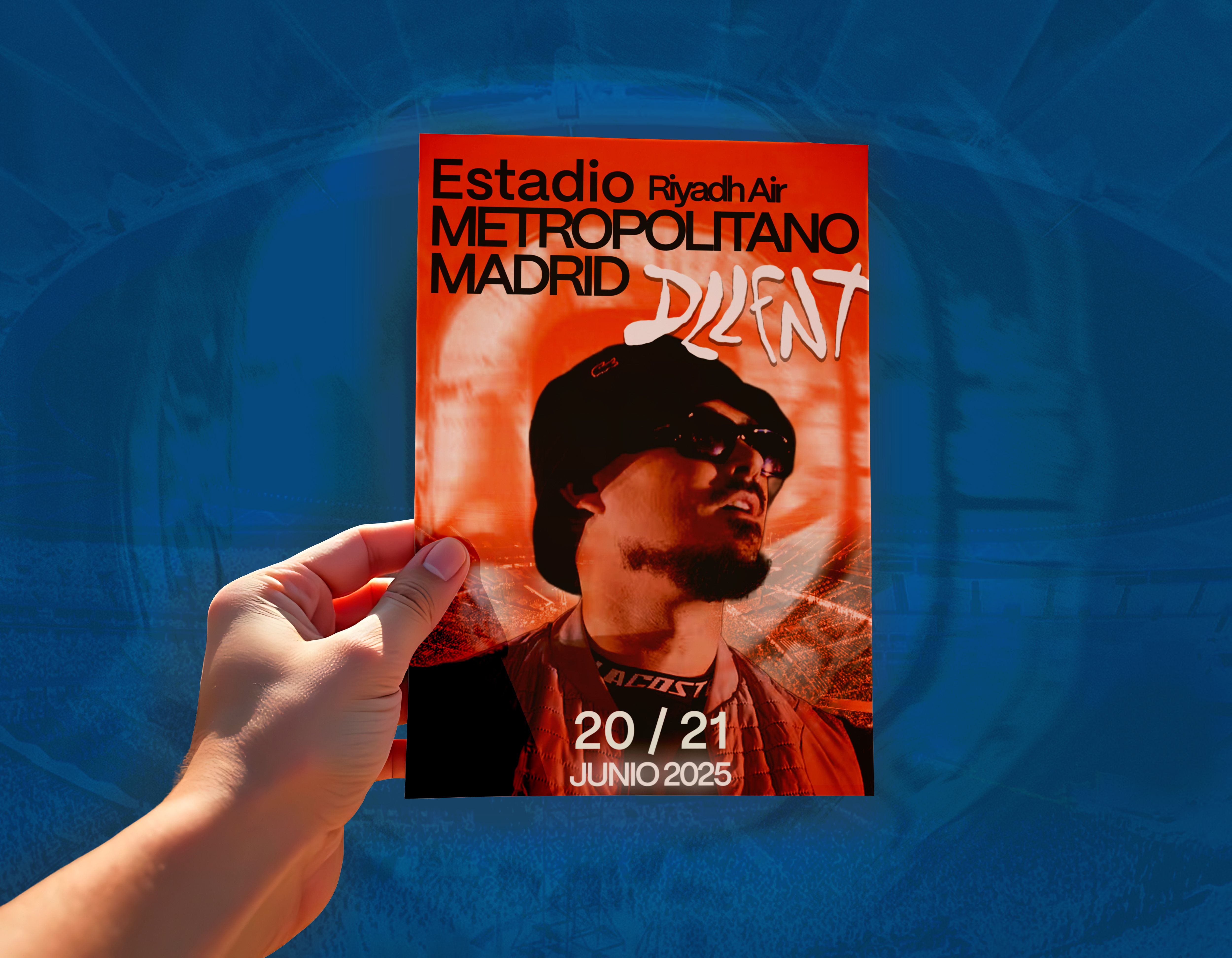 Versión final del cartel de Dellafuente para concierto en Madrid