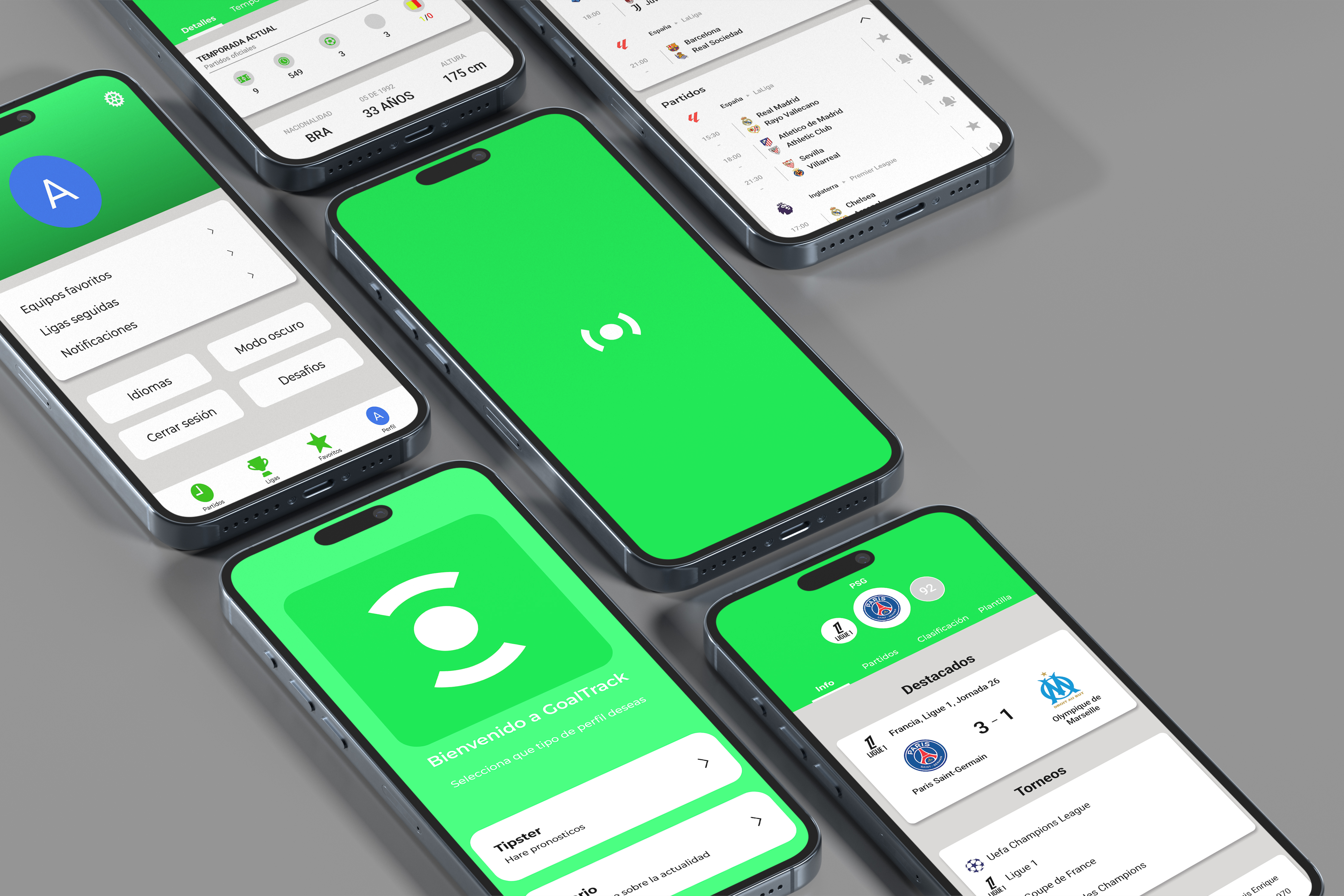 Flujo de usuario y wireframes de Goaltrack – prototipado UI/UX