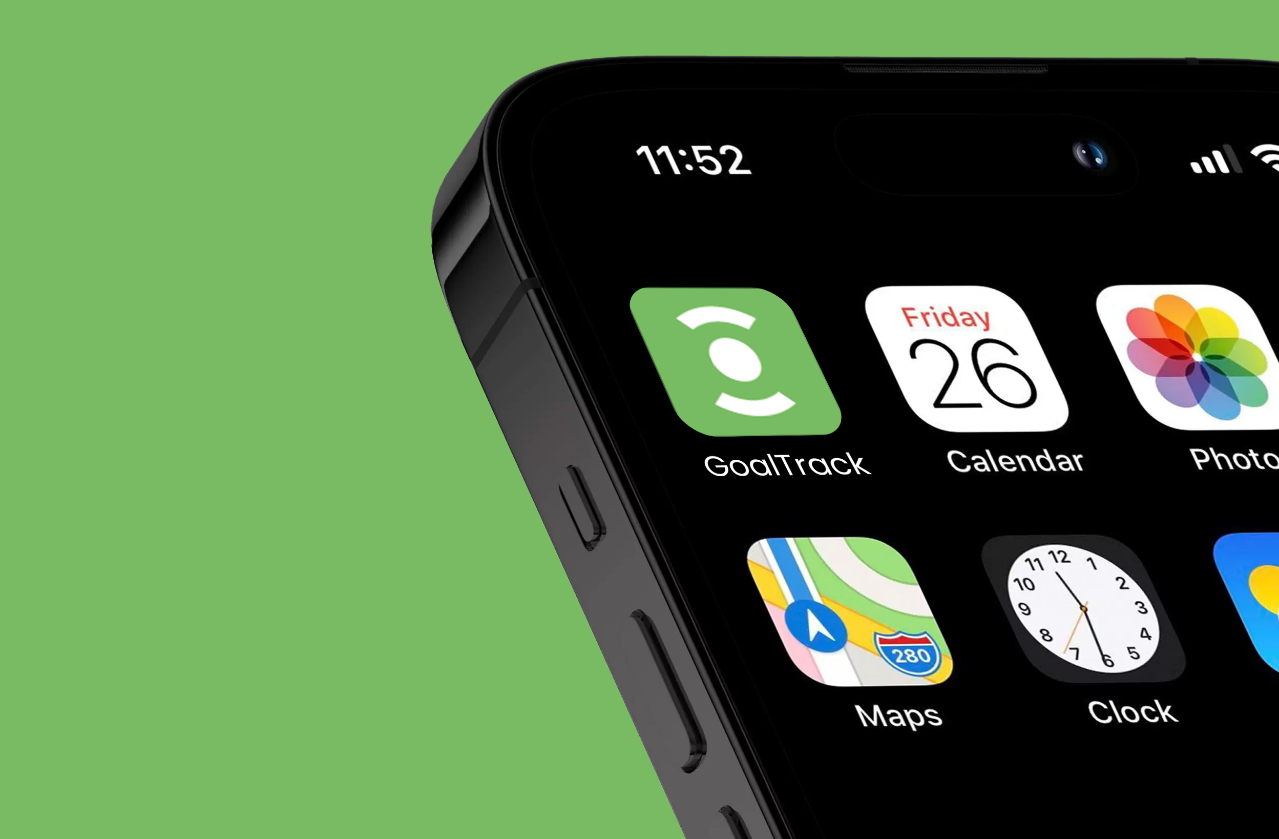 Pantallas de progreso y logros en la app Goaltrack