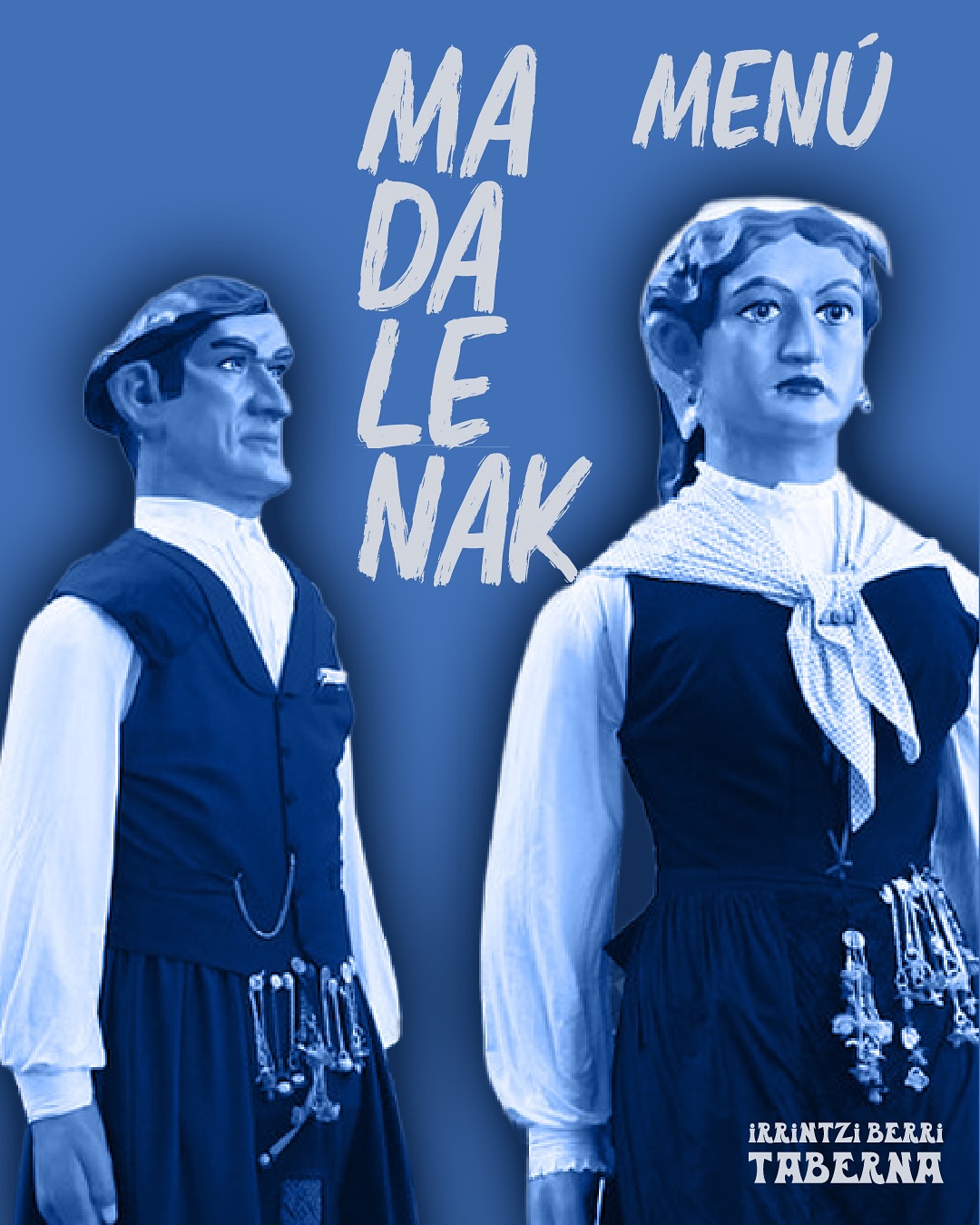 Interior del tríptico Madalenak – diseño gráfico festivo