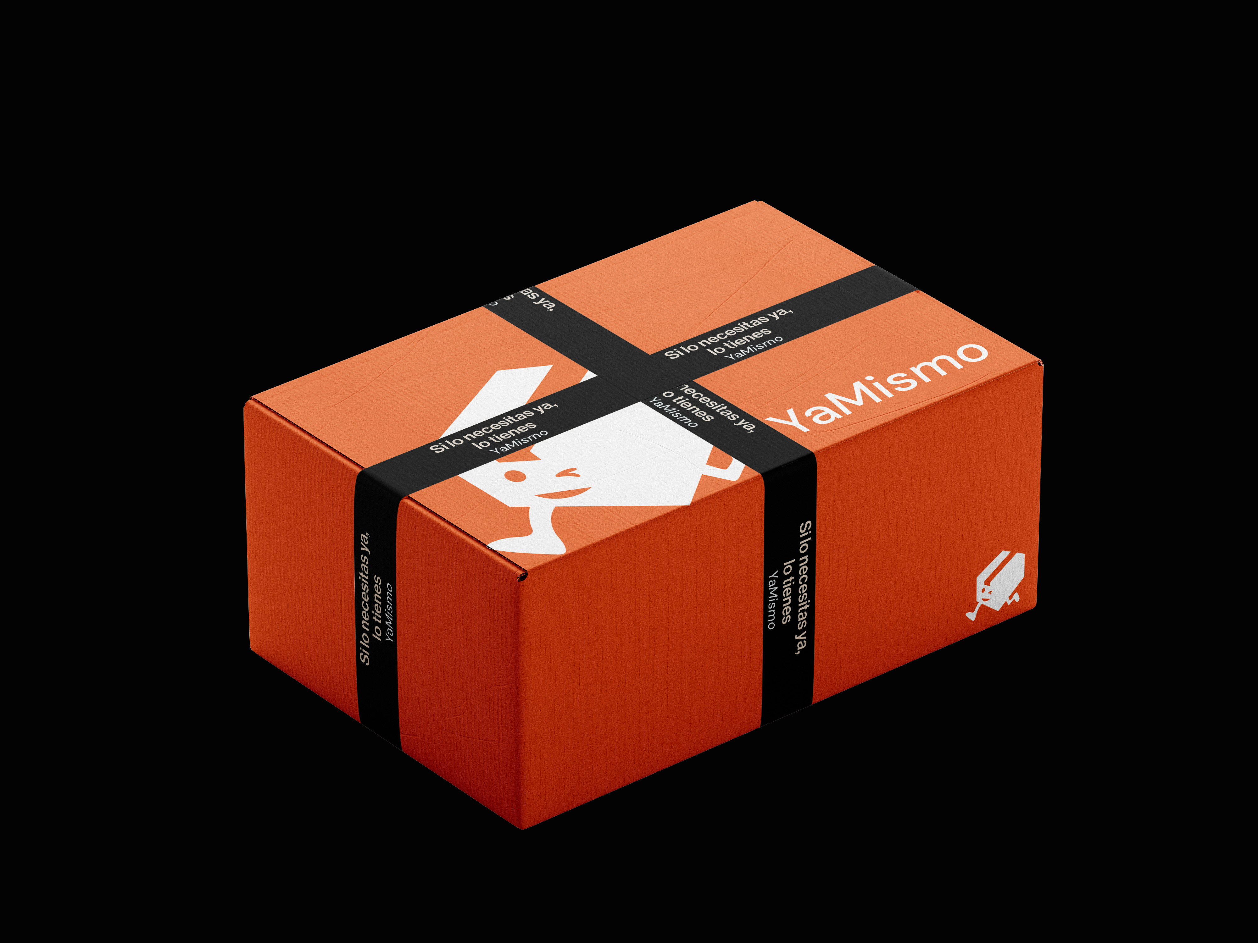 Caja de entrega de YaMismo con diseño de packaging coherente